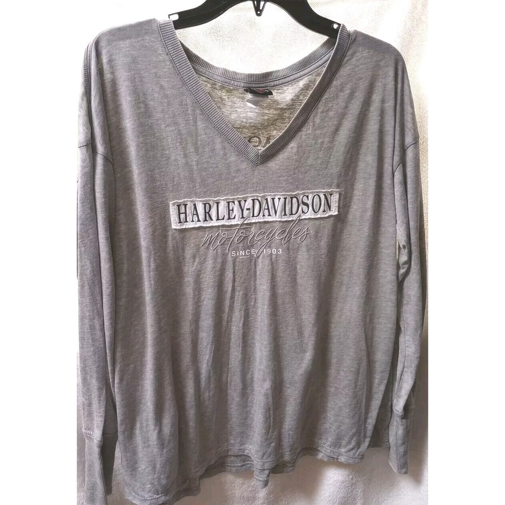 Smokin' Harley Davidson Of Winston-Salem, NC Women's XL Long Sleeve T-Shirt